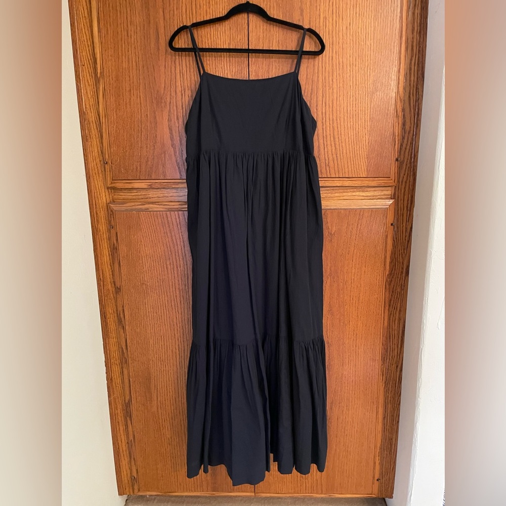 Abercrombie & Fitch Black Loose Flowy Maxi Dress